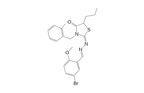 5-bromo-2-methoxybenzaldehyde [(2E)-3-(2-methylbenzyl)-4-oxo-5-propyl-1,3-thiazolidin-2-ylidene]hydrazone