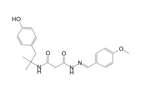 beta-alanine, N-[2-(4-hydroxyphenyl)-1,1-dimethylethyl]-3-oxo-, 2-[(E)-(4-methoxyphenyl)methylidene]hydrazide