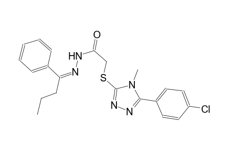 2-{[5-(4-chlorophenyl)-4-methyl-4H-1,2,4-triazol-3-yl]sulfanyl}-N'-[(Z)-1-phenylbutylidene]acetohydrazide