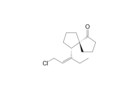 (5R*,6S*)-6-(3-Chloro-1-ethyl-1-propenyl)spiro[4.4]nonan-1-one