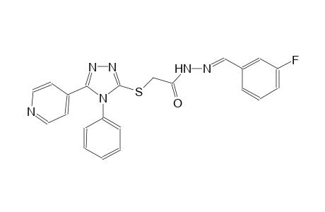 N'-[(E)-(3-fluorophenyl)methylidene]-2-{[4-phenyl-5-(4-pyridinyl)-4H-1,2,4-triazol-3-yl]sulfanyl}acetohydrazide