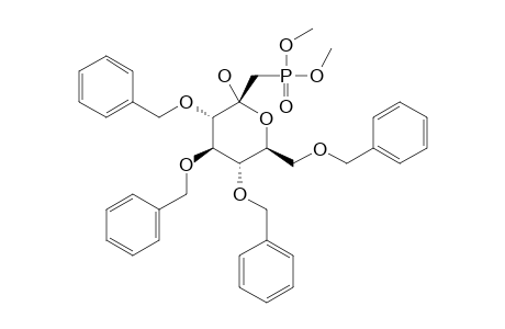 3,4,5,7-TETRA-O-BENZYL-1-DEOXY-1-(DIMETHOXYPHOSPHORYL)-ALPHA-D-GLUCO-2-HEPTULOFUANOSE
