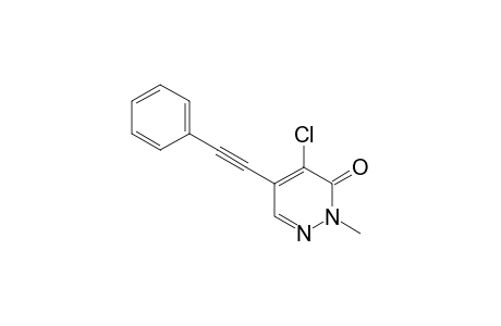 4-chloro-2-methyl-5-(2-phenylethynyl)pyridazin-3-one