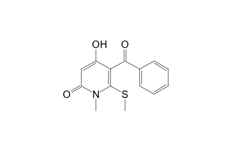 1-Methyl-5-benzoyl-4-hydroxy-6-methylthio-2-pyridone