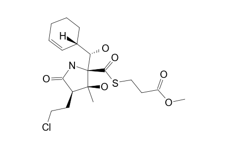 3-[[(2R,3S,4R)-4-(2-chloroethyl)-2-[(S)-[(1S)-1-cyclohex-2-enyl]-hydroxy-methyl]-3-hydroxy-5-keto-3-methyl-pyrrolidine-2-carbonyl]thio]propionic acid methyl ester