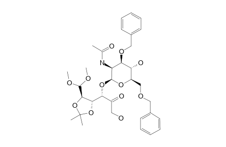 4-O-(2-ACETAMIDO-3,6-DI-O-BENZYL-2-DEOXY-BETA-D-MANNOPYRANOSYL)-2,3-O-ISOPROPYLIDENE-D-XYLO-HEXOS-5-ULOSE-DIMETHYL-ACETAL