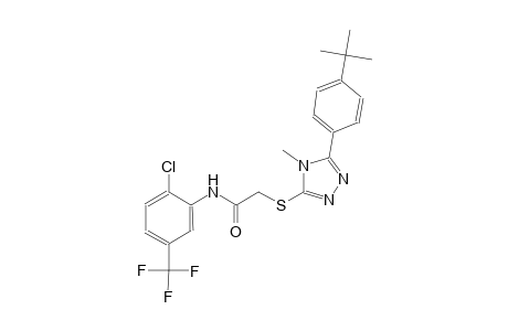 2-{[5-(4-tert-butylphenyl)-4-methyl-4H-1,2,4-triazol-3-yl]sulfanyl}-N-[2-chloro-5-(trifluoromethyl)phenyl]acetamide