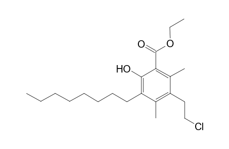 Ethyl 4-(2-Chloroethyl)-1-hydroxy-3,5-dimethyl-6-octyl-2-benzoate