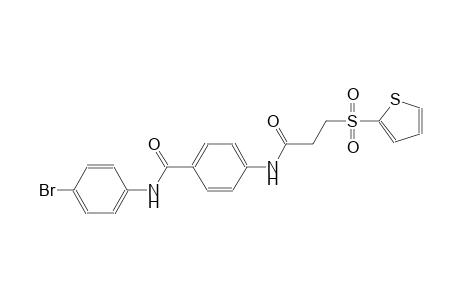 N-(4-bromophenyl)-4-{[3-(2-thienylsulfonyl)propanoyl]amino}benzamide