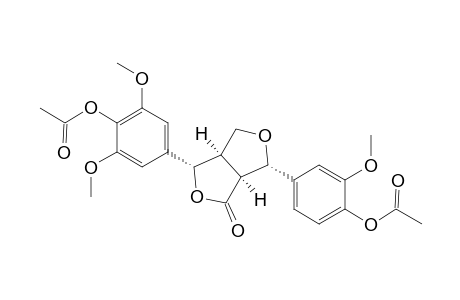 1H,3H-Furo[3,4-c]furan-1-one, 3-[4-(acetyloxy)-3,5-dimethoxyphenyl]-6-[4-(acetyloxy)-3-methoxypheny l]tetrahydro-, (3.alpha.,3a.alpha.,6.alpha.,6a.alpha.)-