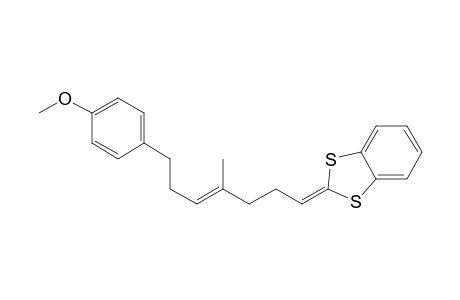 1,3-Benzodithiole, 2-[7-(4-methoxyphenyl)-4-methyl-4-heptenylidene]-, (E)-