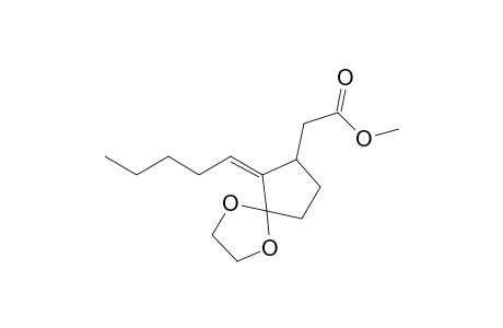 Methyl 6-pentylidene-1,4-dioxa-spiro[4.4]nonane-7-acetate