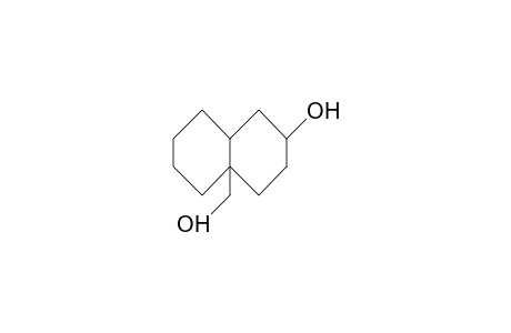 trans-6-Hydroxymethyl-bicyclo(4.4.0)decan-3a-ol