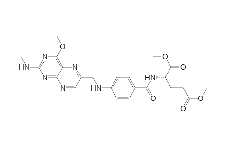 L-Glutamic acid, N-[4-[[[4-methoxy-2-(methylamino)-6-pteridinyl]methyl]amino]benzoyl]- , dimethyl ester