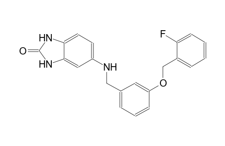 5-({3-[(2-fluorobenzyl)oxy]benzyl}amino)-1,3-dihydro-2H-benzimidazol-2-one