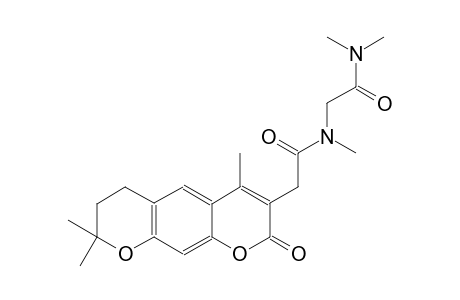 N-(2-(dimethylamino)-2-oxoethyl)-N-methyl-2-(4,8,8-trimethyl-2-oxo-2,6,7,8-tetrahydropyrano[3,2-g]chromen-3-yl)acetamide