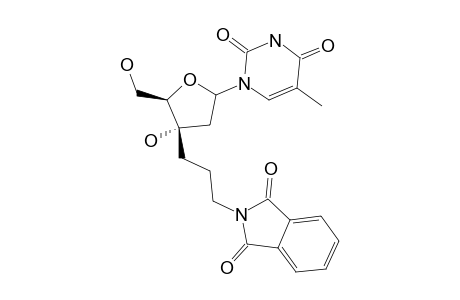 1-[2-DEOXY-3-C-(3-PHTHALIMIDOPROPYL)-ALPHA-D-ERYTHRO-PENTOFURANOSYL]-THYMINE;MINOR-ISOMER