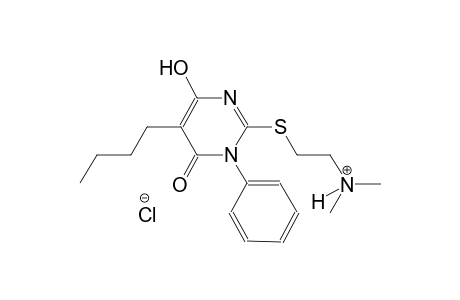 ethanaminium, 2-[(5-butyl-1,6-dihydro-4-hydroxy-6-oxo-1-phenyl-2-pyrimidinyl)thio]-N,N-dimethyl-, chloride