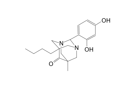 5-butyl-2-(2,4-dihydroxyphenyl)-7-methyl-1,3-diazatricyclo[3.3.1.1~3,7~]decan-6-one
