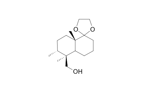 Spiro[1,3-dioxacyclopentyl-2,2'-1','7,8'-trimethyl-7'-(hydroxymethyl)bicyclo[4.4.0]decane]