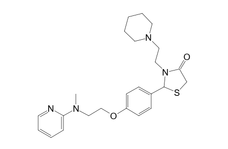 2-(4-(2-(Methyl(pyridin-2-yl)amino)ethoxy)phenyl)-3-(2-(piperidin-1-yl)ethyl)thiazolidin-4-one