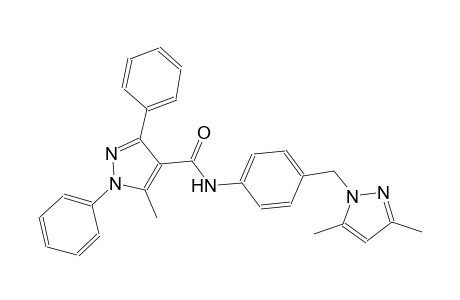 N-{4-[(3,5-dimethyl-1H-pyrazol-1-yl)methyl]phenyl}-5-methyl-1,3-diphenyl-1H-pyrazole-4-carboxamide