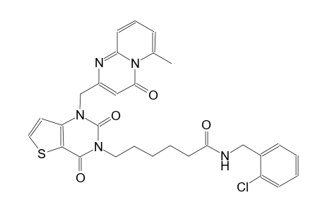 N-(2-chlorobenzyl)-6-(1-[(6-methyl-4-oxo-4H-pyrido[1,2-a]pyrimidin-2-yl)methyl]-2,4-dioxo-1,4-dihydrothieno[3,2-d]pyrimidin-3(2H)-yl)hexanamide