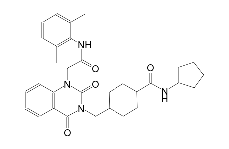 N-cyclopentyl-4-[(1-[2-(2,6-dimethylanilino)-2-oxoethyl]-2,4-dioxo-1,4-dihydro-3(2H)-quinazolinyl)methyl]cyclohexanecarboxamide