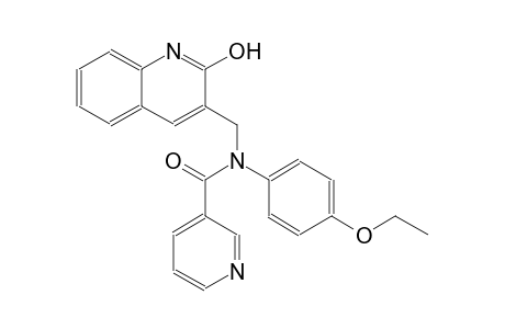 N-(4-ethoxyphenyl)-N-[(2-hydroxy-3-quinolinyl)methyl]nicotinamide