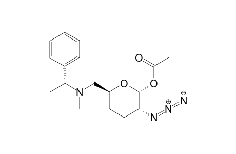 1-O-Acetyl-2-azido-2,3,4,6-tetradeoxy-6-{methyl-[(1R)-phenylethyl]amino}-.alpha.,D-erythro-hexopyranose