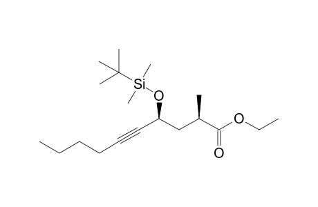 (2R,4S)-ethyl 4-((tert-butyldimethylsilyl)oxy)-2-methyldec-5-ynoate