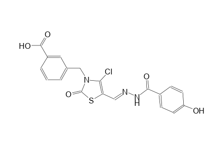 3-[(4-chloro-5-{(E)-[(4-hydroxybenzoyl)hydrazono]methyl}-2-oxo-1,3-thiazol-3(2H)-yl)methyl]benzoic acid