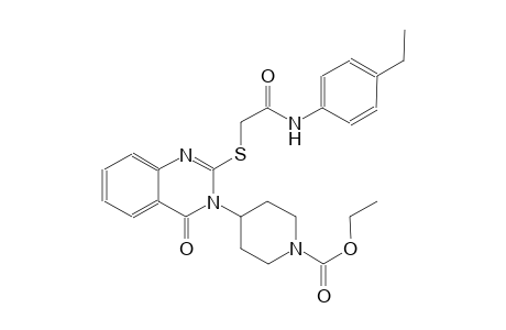 1-piperidinecarboxylic acid, 4-(2-[[2-[(4-ethylphenyl)amino]-2-oxoethyl]thio]-4-oxo-3(4H)-quinazolinyl)-, ethyl ester