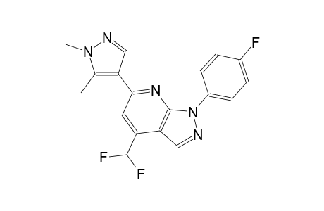 1H-pyrazolo[3,4-b]pyridine, 4-(difluoromethyl)-6-(1,5-dimethyl-1H-pyrazol-4-yl)-1-(4-fluorophenyl)-