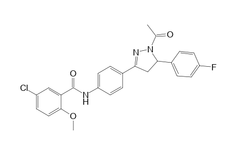 N(1)-{4-[5'-(p-Fluorophenyl)-1'-acetyl-4',5'-dihydro-1H-pyrazol-3'-yl]phenyl}-5-chloro-2-methoxybenzamide