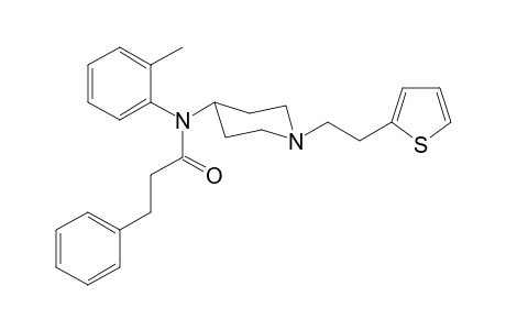 N-2-Methylphenyl-N-(1-[2-(thiophen-2-yl)ethyl]piperidin-4-yl)-3-phenylpropanamide