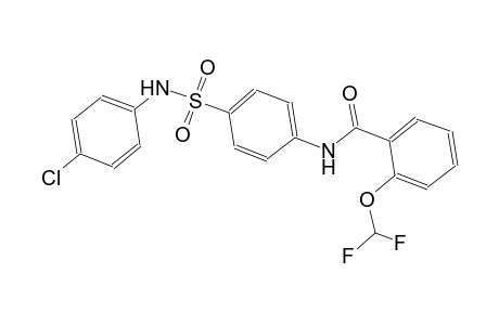 N-{4-[(4-chloroanilino)sulfonyl]phenyl}-2-(difluoromethoxy)benzamide