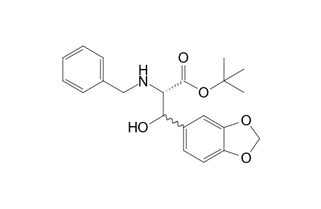 (S) t-Butyl 3-(1',3'-benzodioxol-5'-yl)-2-(benzylamino)-3-hydroxypropanoate