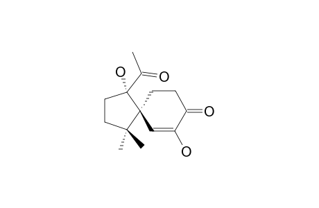 SPIROACACIICOLIDE-A;(1S,5S)-1-ACETYL-1,7-DIHYDROXY-4,4-DIMETHYL-SPIRO-[4,5]-DEC-6-EN-8-ONE