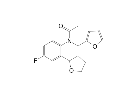 8-fluoro-4-(2-furyl)-5-propionyl-2,3,3a,4,5,9b-hexahydrofuro[3,2-c]quinoline