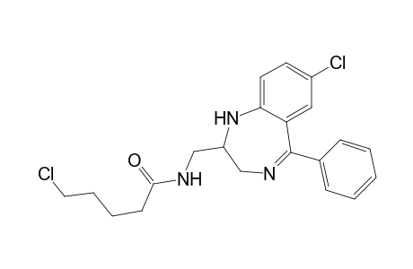5-Chloranyl-N-[(7-chloranyl-5-phenyl-2,3-dihydro-1H-1,4-benzodiazepin-2-yl)methyl]pentanamide