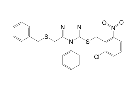 3-(benzylsulfanylmethyl)-5-[(2-chloro-6-nitro-phenyl)methylsulfanyl]-4-phenyl-1,2,4-triazole