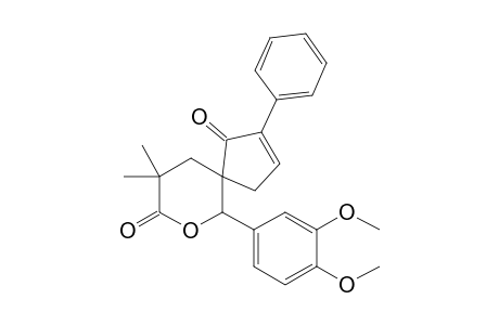 10-[3,4-Di(methoxy)phenyl]-7,7-dimethyl-2-phenyl-9-oxaspiro[4.5]dec-2-en-1,8-dione