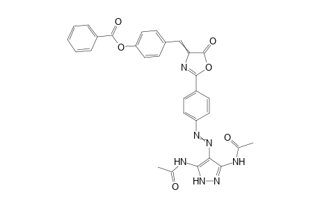 2-(4-((3,5-Diacetamido-1H-pyrazol-4yl)diazenyl)phenyl)-5-oxooxazol-4(5H)-ylidene)methyl)phenyl benzoate