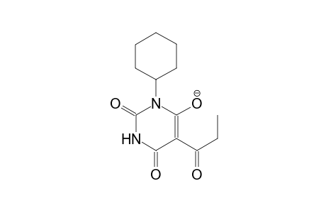3-cyclohexyl-2,6-dioxo-5-propionyl-1,2,3,6-tetrahydropyrimidin-4-olate