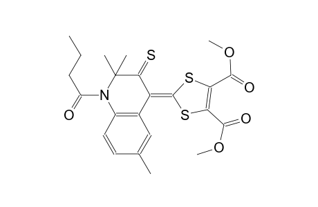 1,3-dithiole-4,5-dicarboxylic acid, 2-(2,3-dihydro-2,2,6-trimethyl-1-(1-oxobutyl)-3-thioxo-4(1H)-quinolinylidene)-, dimethyl ester