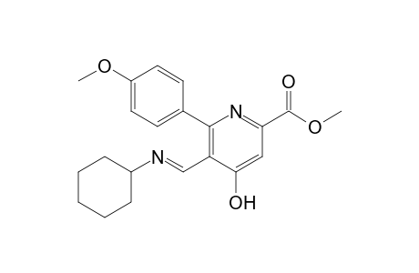 Methyl 4-hydroxy-5-(cyclohexyliminomethyl)-6-(4-methoxyphenyl)pyridine-2-carboxylate