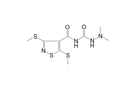 N-(dimethylaminocarbamoyl)-3,5-bis(methylsulfanyl)-1,2-thiazole-4-carboxamide