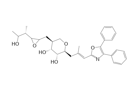 2H-Pyran-3,4-diol, 2-[3-(4,5-diphenyl-2-oxazolyl)-2-methyl-2-propenyl]tetrahydro-5-[[3-(2-hydroxy-1-methylpropyl)oxiranyl]methyl]-, [2S-[2.alpha.(E),3.beta.,4.beta.,5.alpha.[2R*,3R*(1R*,2R*)]]]-