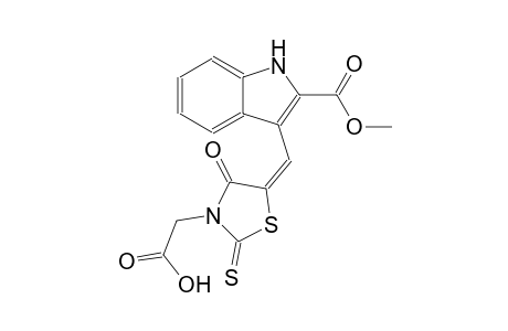 1H-indole-2-carboxylic acid, 3-[(E)-[3-(carboxymethyl)-4-oxo-2-thioxo-5-thiazolidinylidene]methyl]-, methyl ester